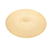 TOGEVAL Quiet 16-inch Golden Drum Cymbal Mute Pad Noise Reduction Cymbals for Acoustic Drum Practice Beginner Replacement with Sound Insulation for Home and Jazz Use