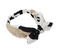 TOGEVAL Rabbit Bow Headband Women’s Sweet Milk Pattern Twisted Hairband Winter Hair Accessory with Cow Print Triangle Scarf Hair Wrap for Girls