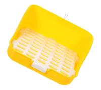 TOGEVAL Rabbit Litter Box Trainer with Thick Non-slip Mesh Bottom Corner Potty Tray for Adult Rabbits Guinea Pigs Leak-resistant Pet Toilet with Rounded Edges for Foot Protection and Clean