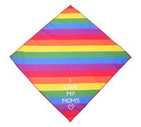 TOGEVAL Rainbow Dog Bandana Rainbow Striped Pet Bandana Machine Washable Soft Polyester Scarf for Small to Medium-Sized Dogs Cats Casual Outing Pride Month