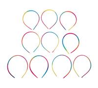 TOGEVAL Rainbow Headbands Suitable for Most Styles that Hold Hair Tightly 10pcs for Women and Thin Fabric Hair Bands for Special Occasions and Picnic Use