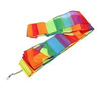 TOGEVAL Rainbow Kite Tail 15m Colorful Ribbon Accessory for DIY Kites Vibrant Streamer Decoration for Outdoor Games and Activities