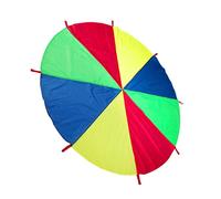 TOGEVAL Rainbow Parachute for Outdoor Cooperative Play and Party Games Preschool Kindergarten Recreation Equipment for Sharing Team Building and Sensory Development