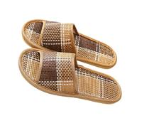 TOGEVAL Rattan Woven Summer Slippers for Home Indoor Use Lightweight Breathable Cool Design Comfortable Non Slip Slip Footwear for Women and Men Craftsmanship with Unique Natural Style
