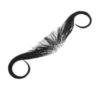 TOGEVAL Realistic Black Human Hair Beard for Men Full False Mustache Chin Beard Set Halloween Cosplay Movie Makeup