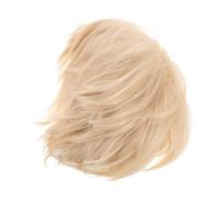 TOGEVAL Realistic Golden Human Hair Wig for Women Short Style Donald Costume Party Authentic Look Short Hair Wig for Themed Events and Stage Performances