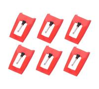 TOGEVAL Record Player Needles for Vinyl Records 6pcs Turntable Record Player Needle Replacement Sturdy Aluminum