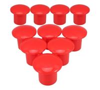 TOGEVAL Red Plastic Mushroom Rebar Caps 12 Pcs Protective Covers for Reinforcement Bars Sturdy Longevity End Caps for Roadworks