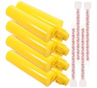 TOGEVAL Refillable Caulk Tubes Not Easy to Break 400ml Large Capacity 4 Sets Plastic Sealing Caulking Tubes with Trimmable Nozzle and Mixing Custom Colours Random Color for Repairs
