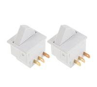 TOGEVAL Replacement Fridge Switch Light Switch Repair 2pcs White Metal Plastic Freezer Refrigerator Door Light Repair Home Kitchen Accessories