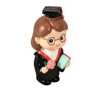 TOGEVAL Resin Graduation Cake Topper Figurine Lovely Doctoral Female Decor for Graduation Party Non-fading Resin Accessory for Cakes Desserts and Home Baking Decorations