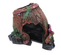 TOGEVAL Resin Lizard Hide Place Reptile Hideaway Tank Cave Shelter with Lifelike Design for Aquarium Decor and Comfortable Habitat
