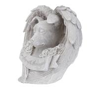 TOGEVAL Resin Memorial Dog Angel Statue with Feathered Wings Outdoor Garden Tribute Grave Marker for Pet Bereavement Indoor Outdoor Keepsake for Remembering Lost Dogs