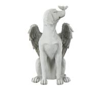 TOGEVAL Resin Pet Dog Memorial Statue with Feathered Wings Garden Tribute Ornament for Lost Pets Outdoor Lawn Gravestone Keepsake for Dog Bereavement and Remembrance Gifts