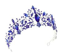 TOGEVAL Retro Crown Headband Baroque Style Unique Crown Delicate Rhinestones for Wedding Accessory and Female Costume Occasions