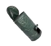 TOGEVAL Reusable Garden Compost Bag with Zipper Cover and Thick Strap Handles Portable Leaf and Trash Collection Bucket for Courtyard Park Cleanup Green Lightweight Storage Sack