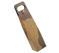 TOGEVAL Reusable Vintage Leather Wine Tote Bag with Handle Practical Single Bottle Carrier for Weddings Parties and Outdoor Use Smooth Treated Material with Map Pattern Design