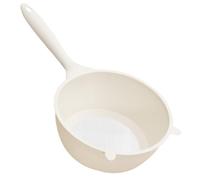 TOGEVAL Rice Washing Drain Basket Plastic with Fine Mesh Strainer Large Capacity for Practical Kitchen Straining and Draining and Handle of Fruits and Vegetables