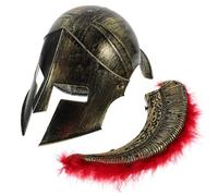 TOGEVAL Roman Soldier Helmet Sturdy Plastic Material Lightweight Warrior Hat for Anniversary and Themed Celebrations