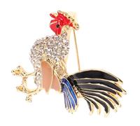 TOGEVAL Rooster Brooch Pin for Women Elegant Zinc Alloy Clothing Accessory Unique Lapel Pin for Dresses Scarves Formal Occasions for Halloween Birthdays Weddings