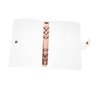 TOGEVAL Rose Gold PVC Protective Notebook Cover Six Ring Binder Handbook Protector Transparent Travel Journal Case Lightweight for Study Office Use