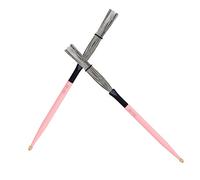 TOGEVAL Rosewood Drum Brush Pair Carbon Steel Wire Easy to Store Non-Slip Handle Sturdy Percussion Instrument Accessories for Music Use and Performance