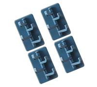 TOGEVAL Rotatable Adhesive Hooks Navy Blue ABS 4 Pcs Wall Mounted Hooks for Towels Scarves Home and Office Storage Organizer