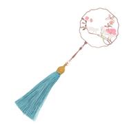 TOGEVAL Round Fan Bookmark Chinese Style Metal Page Marker for Students Writers Readers Elegant for Graduation Smooth Surface Versatile Book Decoration and Page