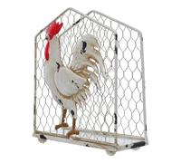 TOGEVAL Rustic Farmhouse Rooster Napkin Holder for Tabletop Sturdy Iron Metal Tissue Dispenser Easy-Grab Paper Towel Organizer for Kitchen Bar Cafe Dining Use