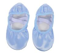 TOGEVAL Satin Ballet Shoes with Non Slip Sole Soft Flat Dance Slippers for Practice and Performance Lightweight Flexible Ballet Slippers for Enhanced Grip and Precision Movement Dance Sky Blue