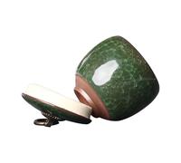 TOGEVAL Sealed Ceramic Pet Urn Green Bone Ash Container for Dogs and Cats, Cremation Ashes Storage Jar with Lid, Memorial Casket Suitable for Pet Funeral Keepsake