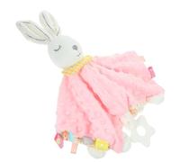 TOGEVAL Security Tag Soothing Blanket with Plush Animal Comfort Towel for Year Old Sleep Aid Soft Sensory with Gripping Texture Tags for Finger Development