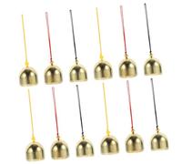 TOGEVAL Set of 12 Mini Copper Call Bells Christmas Tree Ornaments Wind Chime 3 Colors