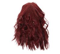 TOGEVAL Short Curly Wig Long Wavy Wig Bangs Pastel Color Fashionable Party Cosplay