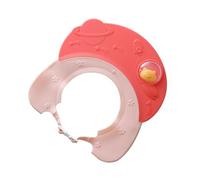TOGEVAL Shower Cap with Safety Visor for Boys and No-sew Snap Clip Bathing Hat Protects Eyes and Ears Portable Hair Wash Shield for Bath
