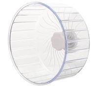 TOGEVAL Silent Running Wheel for Hamsters and Guinea Pigs Low Noise Exercise with Dual Bearings Crystal Clear Design for Cage Use Healthy Active Pet Fun Suitable for Chinchillas and