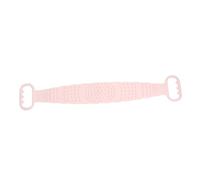 TOGEVAL Silicone Back Scrubber Exfoliating Shower Strap for Body Cleaning with Dual Hand Pull Rings Long Durable Pink Bath Towel for Mud Bath Skin Care