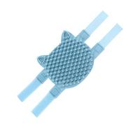 TOGEVAL Silicone Cat Massage Brush Self Grooming Wall Corner Tool Blue M Size Wet and Dry Use Pet Hair Removal Comb for Cats
