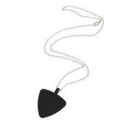 TOGEVAL Silicone Heart-Shaped Guitar Pick Holder Necklace, Double-Sided Picks Storage Pendant for Guitarists, Bass Ukulele Music Lovers Accessory
