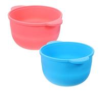 TOGEVAL Silicone Waxing Bowls Convenient to Carry 2pcs for Hair Removal Folding Wax Warmer Pot Replacement, Large Capacity, Dishwasher Safe Random Color for Home Hair Removal