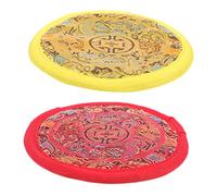 TOGEVAL Singing Bowl Pads Buddhist Sound Bowl Mats Cushions 2pcs Lightweight Cotton Cloth Simple Style for Buddha Sound Meditation Accessories