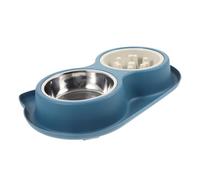 TOGEVAL Slow Feeder Cat Bowl Double Pet Bowls Non- Base for Comfortable Mealtime Promotes Healthy Eating Habits for Cats and Dogs