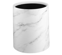 TOGEVAL Small Marble Pattern Waste Bin Lidless Garbage Container for Kitchen Bathroom Office Easy to Clean Modern Decorative Trash Can for Paper and Household Waste