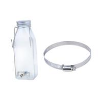 TOGEVAL Small Pet Anti-leak Waterer Hanging Water Bottle for Rabbits with Fixed Ring Convenient Installation Silent Drinking Feeder for Clean Water Access