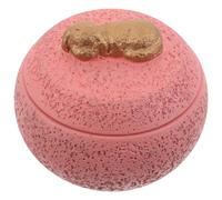 TOGEVAL Small Pink Cement Pet Urn for Dogs and Cats Ashes Mini Keepsake Box with User-friendly Lid Memorial for Funeral and Remembrance Suitable for Home Outdoor Display