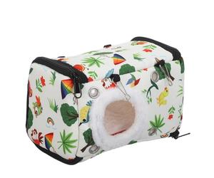 TOGEVAL Small Winter Warm Parakeet Nest House with Hanging Chain, Cotton Plush Bird Bed Snuggle Hut for Budgie and Small Parrots, Cozy Cage Nesting Hut for Cold Weather