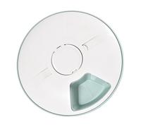TOGEVAL Smart Timing Pet Feeder 6-hole Automatic Feeding Bowl Detachable Feeding Plate for Dogs and Cats Green White, Scheduled Portion Control for Dry and Wet Food