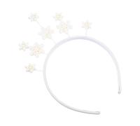 TOGEVAL Snowflake Hairband Xmas Headband White Boys and Girls Party Birthday Hair Accessory Christmas Hair Hoop