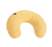 TOGEVAL Soft U-shaped Cat Pillow Comfortable Tiny Pet Cushion Washable for Kitten and Cat Neck Support Yellow