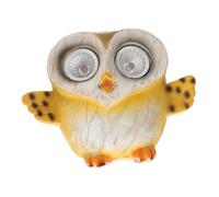 TOGEVAL Solar Powered Owl Garden Light Outdoor Decor Realistic Resin Figurine Landscape Decoration for Patio Lawn Pathway Party